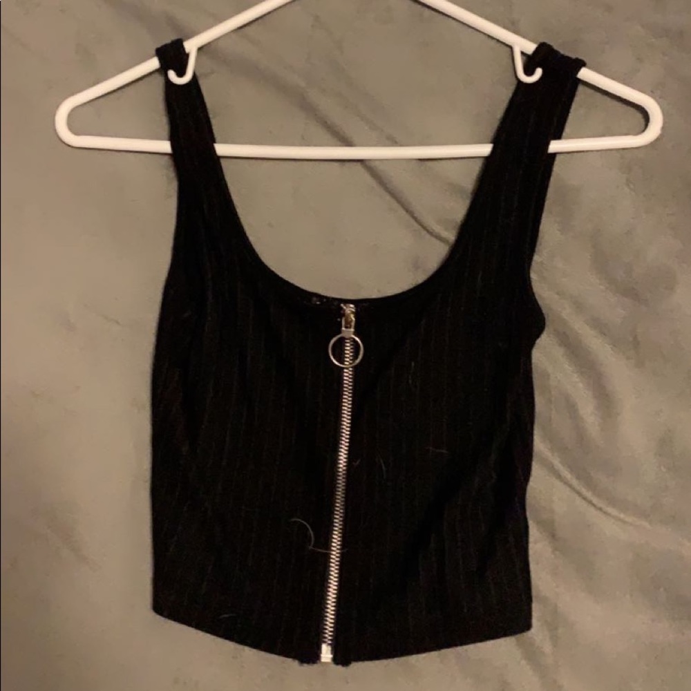 Fashion Nova zip up tank top